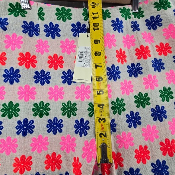 Never Fully Dressed Women 8 Multi Flower Trouser Pink Blue Embroidered Flare - Picture 6 of 12
